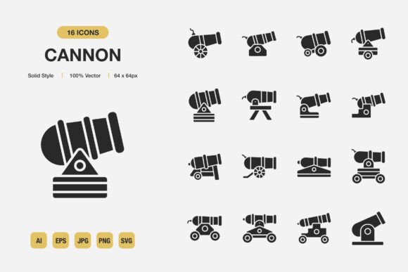 Cannon Solid Icons: The Ultimate Minimalist Icon Set for Modern Projects