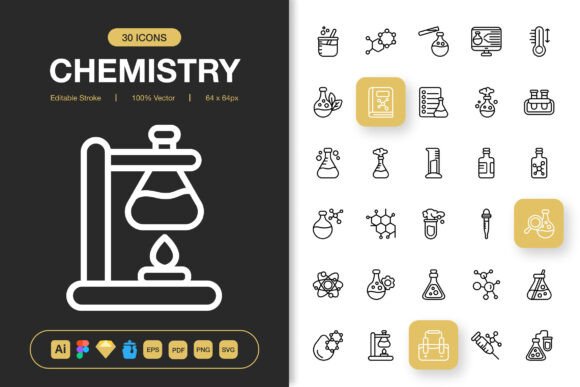 Chemistry Icons: A Versatile Asset for Modern Design Workflows