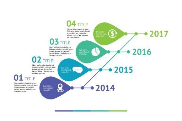 Evaluating the Four Titles Timeline Process Chart Slide for Business Presentations