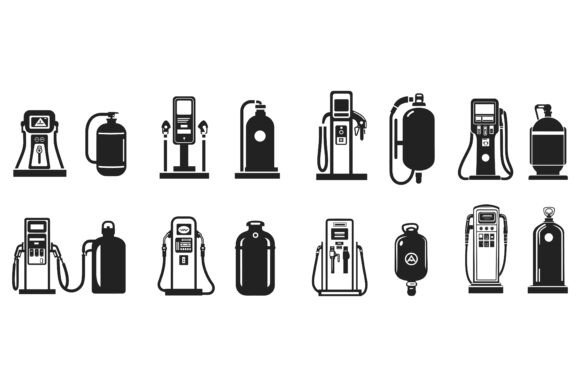 Gas Icon Isolated on White Background: Design Meets Practicality