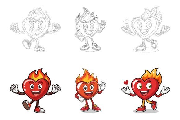Heart Burning Cartoon: A Versatile Illustration Asset for Modern Creative Workflows