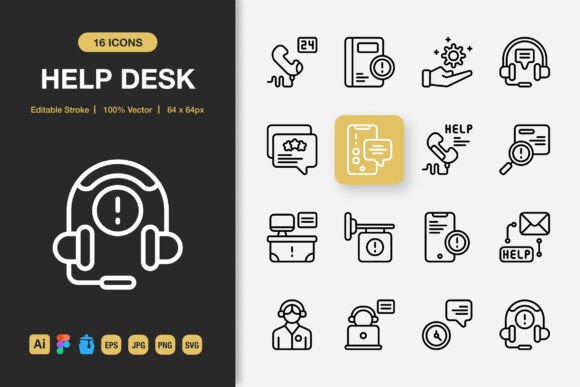 Help Desk Outline Icons: What to Know Before You Download
