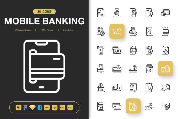 Mobile Banking Icons That Actually Make Your Projects Look Clean and Trustworthy