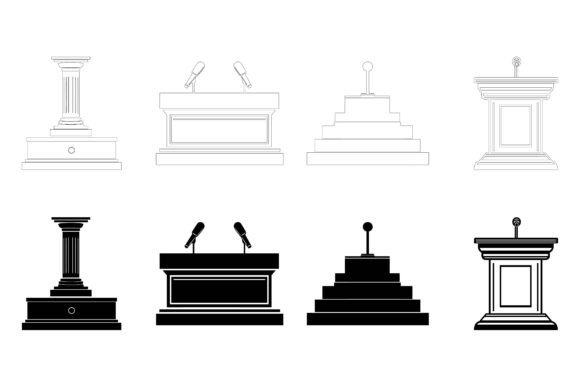Press Conference Table with Microphones: AI EPS Collection Guide
