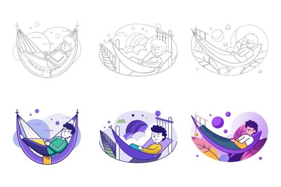 Scenic Hammock Views: Vector Art for Relaxing Designs