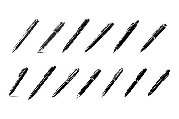 School Pens Icon: AI EPS Illustration Collection for Creatives