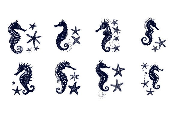 Seahorse Collection: Reimagining Visual Storytelling with AI EPS Illustration Sets